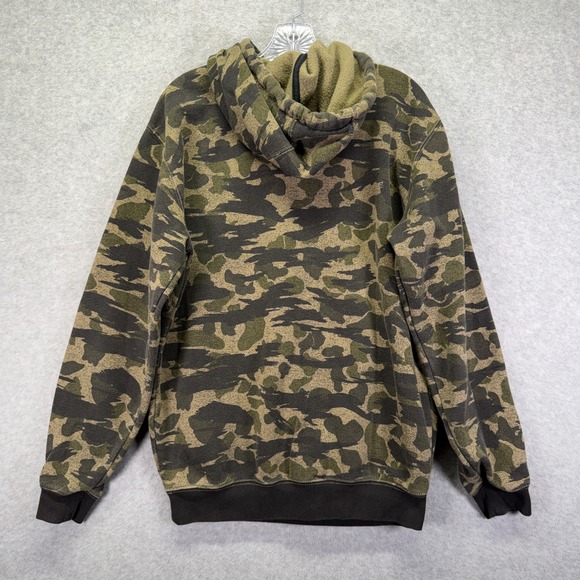 Carhartt Hoodie Mens Small Green Camo Midweight Sweatshirt Workwear Outdoors - Picture 6 of 6